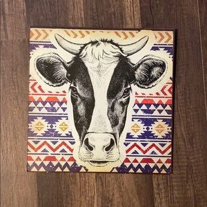 Like new cow metal sign